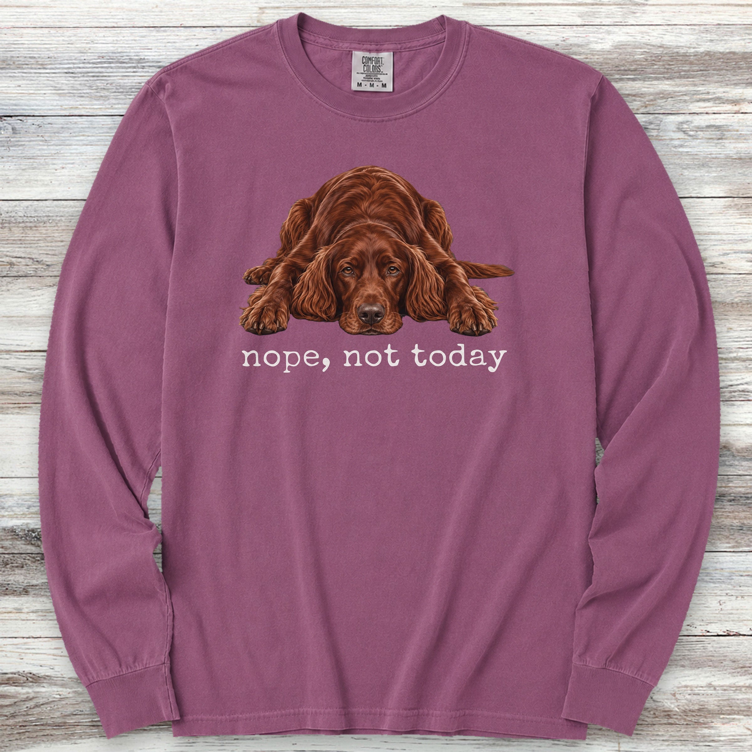 Irish Setter Nope Long Sleeve Tee - Berry