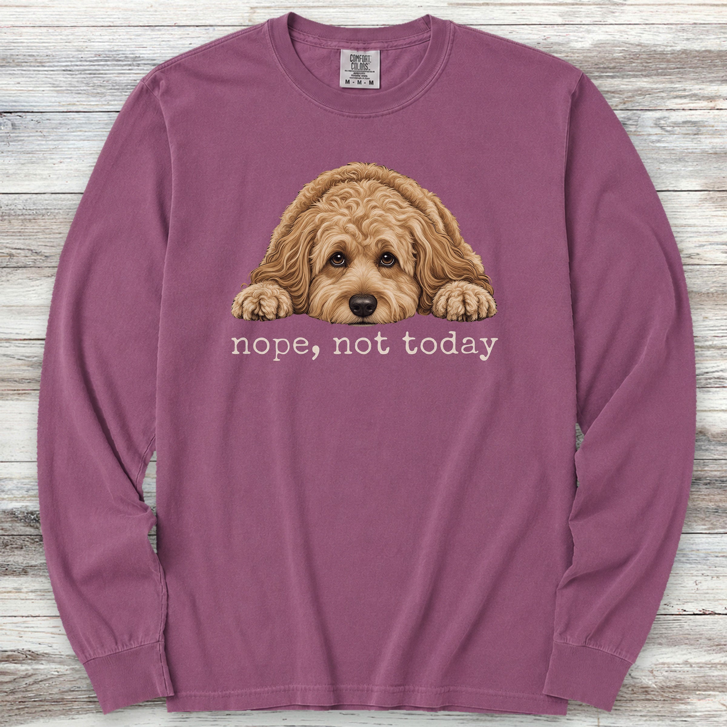 Cockapoo Nope Long Sleeve Tee - Berry