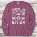 Australian Cattle Dog Nation Long Sleeve Tee - Berry