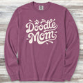 Doodle Groovy Mom Long Sleeve Tee - Berry