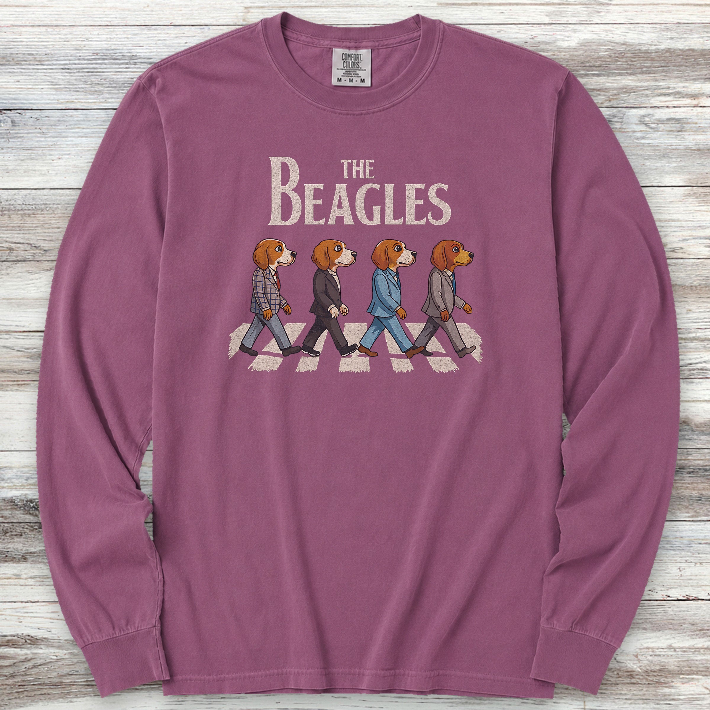 The Beagles Long Sleeve Tee - Berry