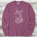 Dutch Shepherd Loyalty Long Sleeve Tee - Berry