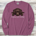 Labrador Retriever Chocolate Nope Long Sleeve Tee - Berry