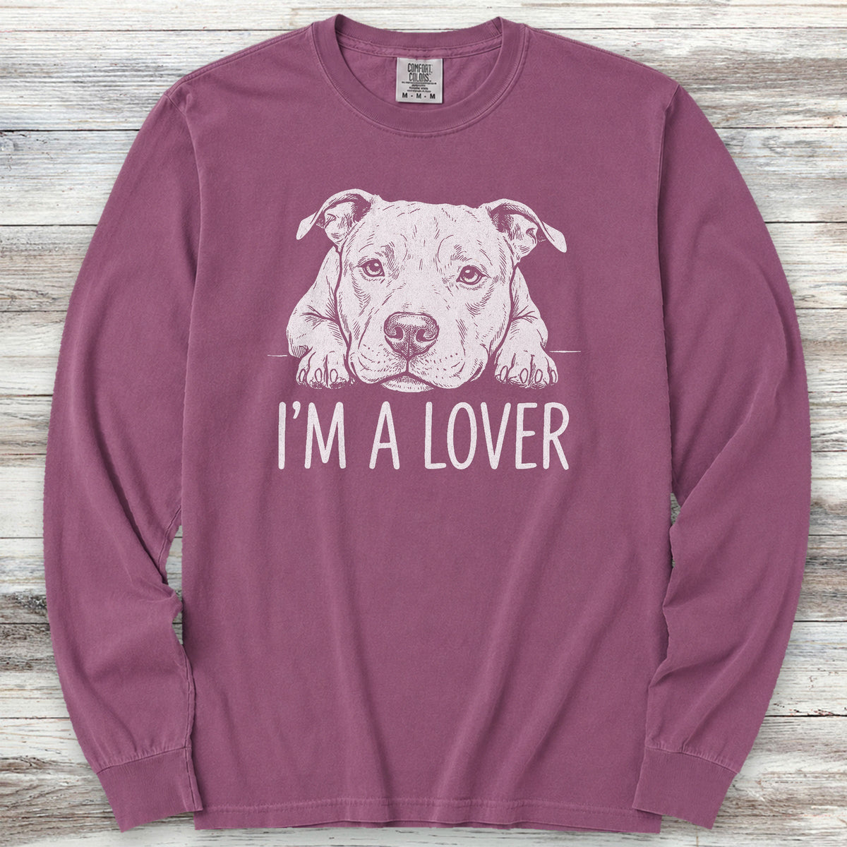 Pit Bull Lover Long Sleeve Tee - Berry