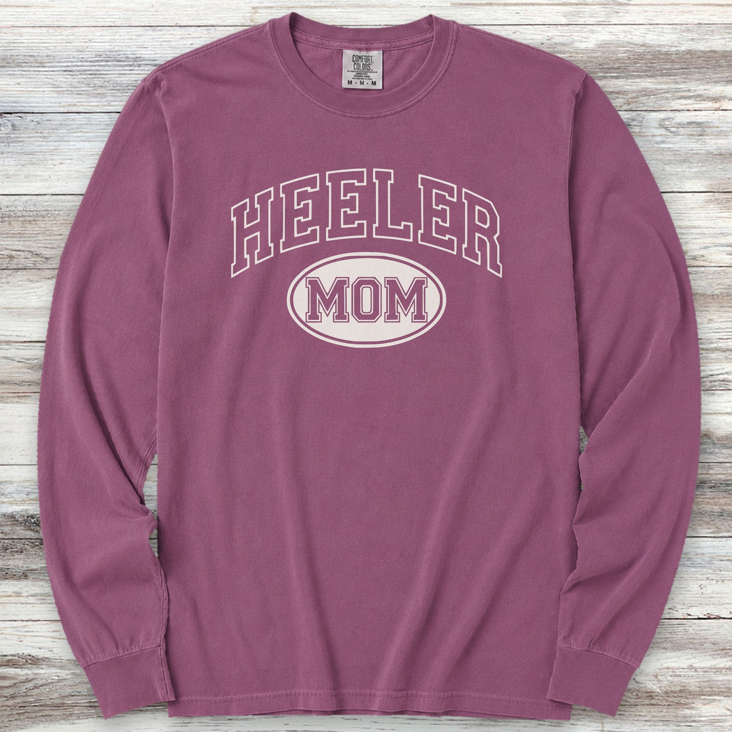 Australian Cattle Dog Heeler University Mom Long Sleeve Tee - Berry