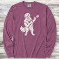 Golden Retriever Guitar Long Sleeve Tee - Berry