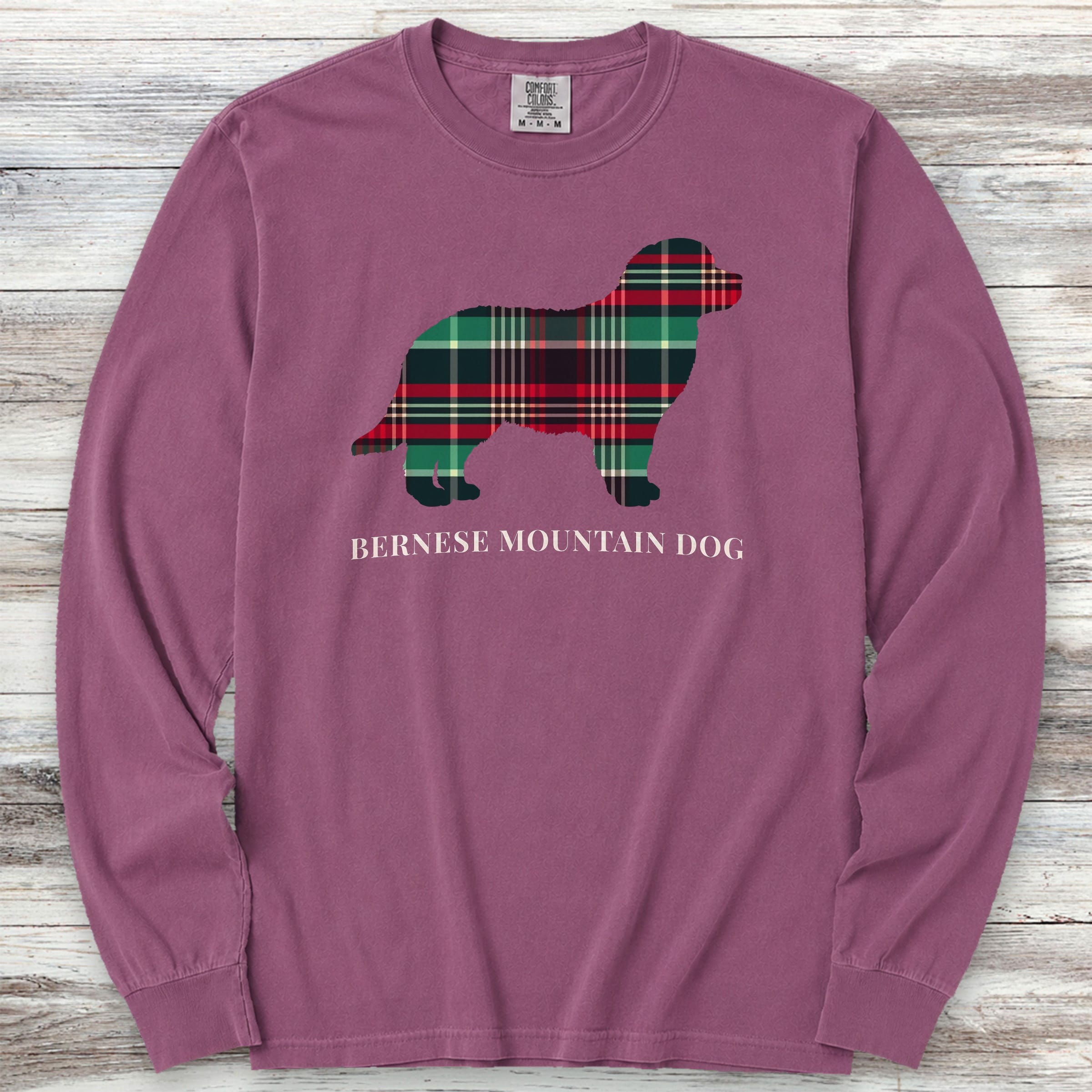 Bernese Mountain Dog Winter 2025 Long Sleeve Tee - Berry