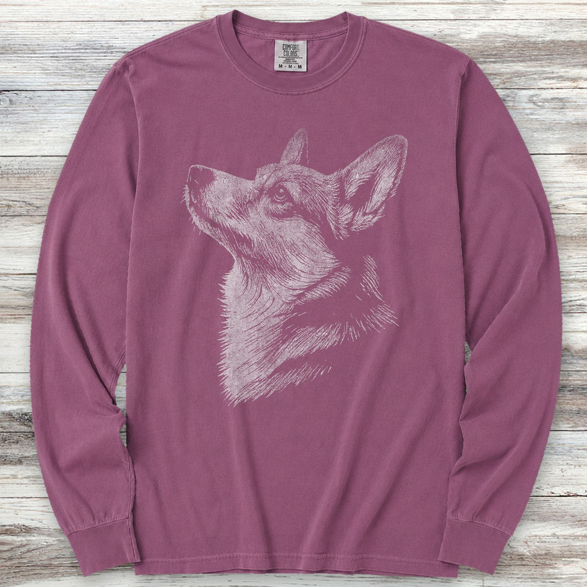 Corgi Loyalty Long Sleeve Tee - Berry