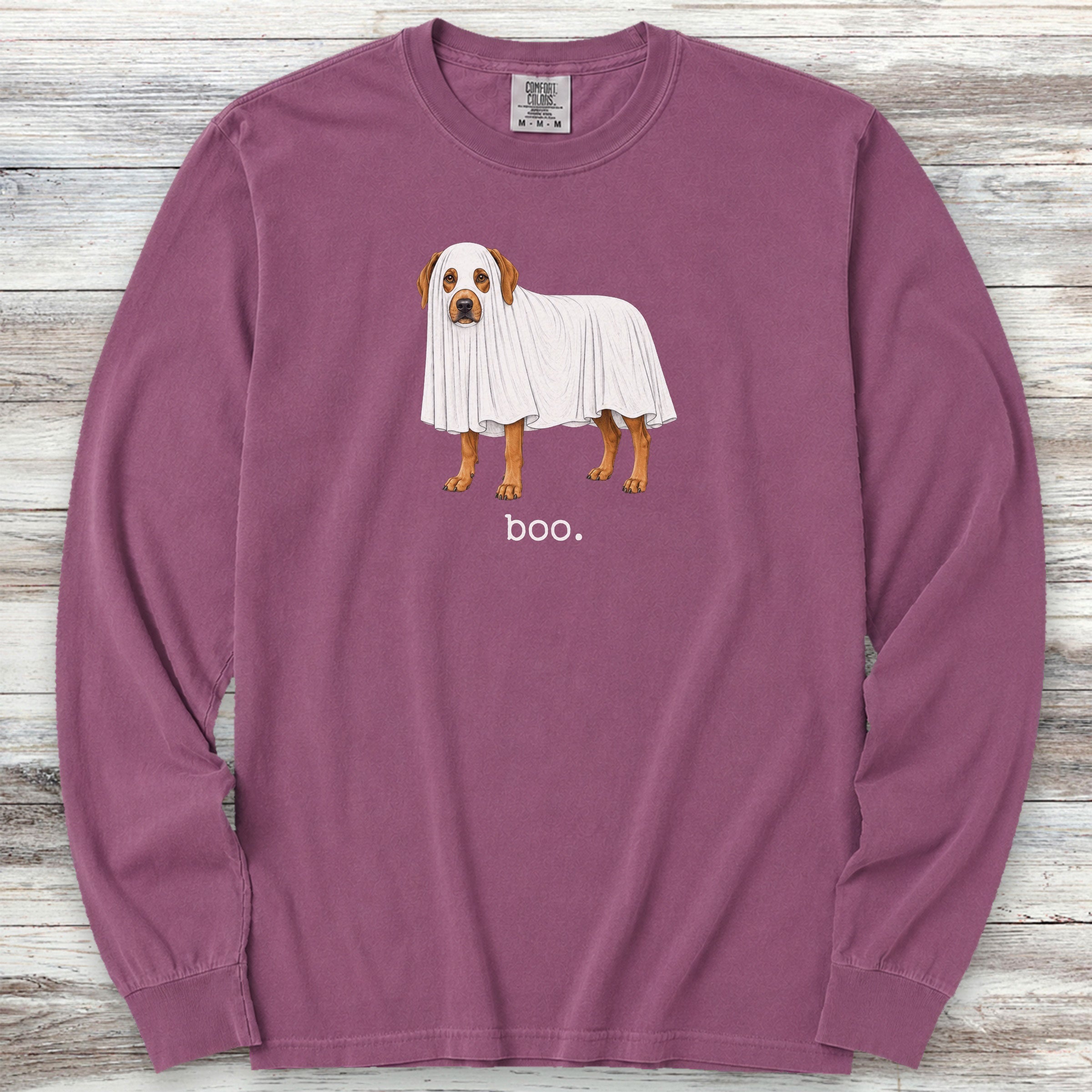 Rhodesian Ridgeback Boo Long Sleeve Tee - Berry