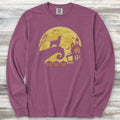 Springer Spaniel Halloween Moon Long Sleeve Tee - Berry
