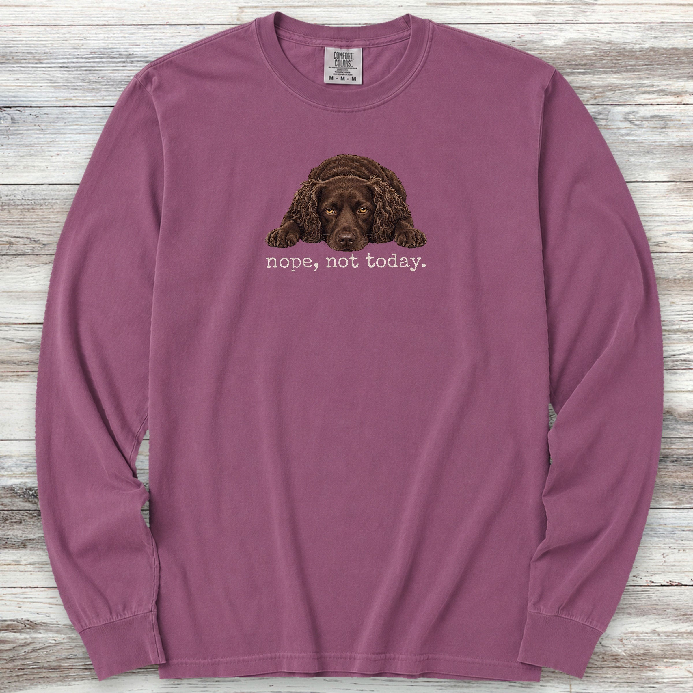 Boykin Spaniel Nope Long Sleeve Tee - Berry