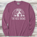 Beagle Nose Knows Long Sleeve Tee - Berry