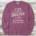 Shetland Sheepdog Days Long Sleeve Tee - Berry