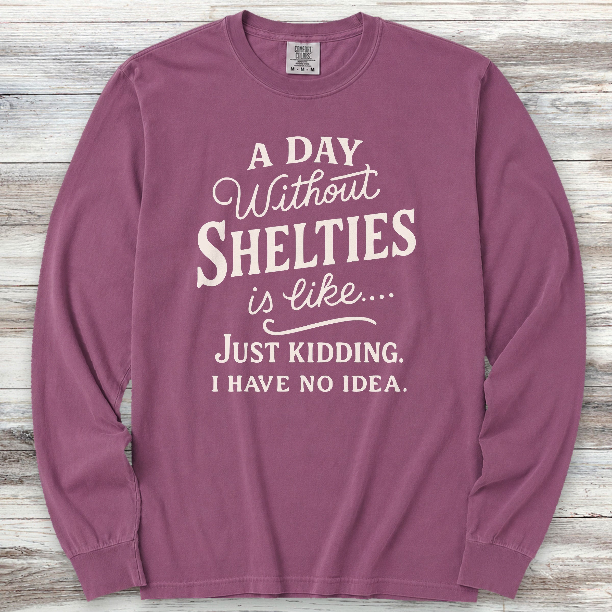 Shetland Sheepdog Days Long Sleeve Tee - Berry