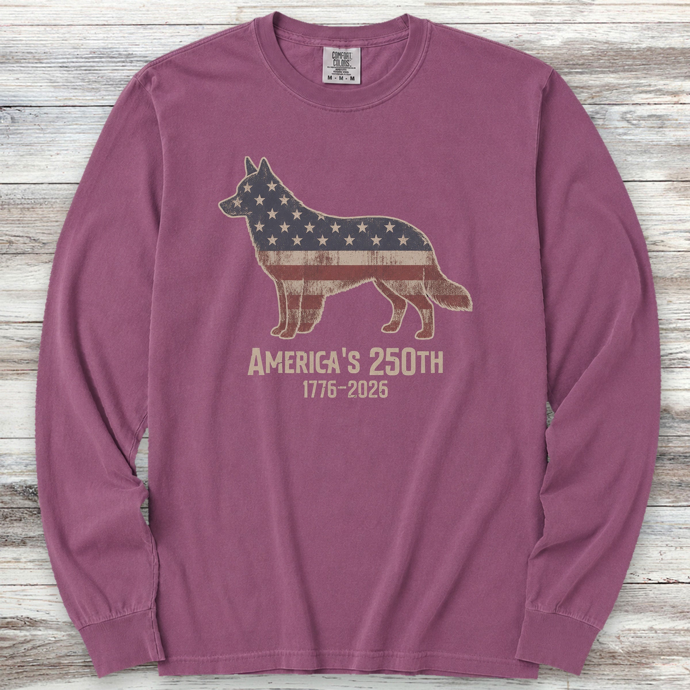 Australian Cattle Dog 250 Long Sleeve Tee - Berry