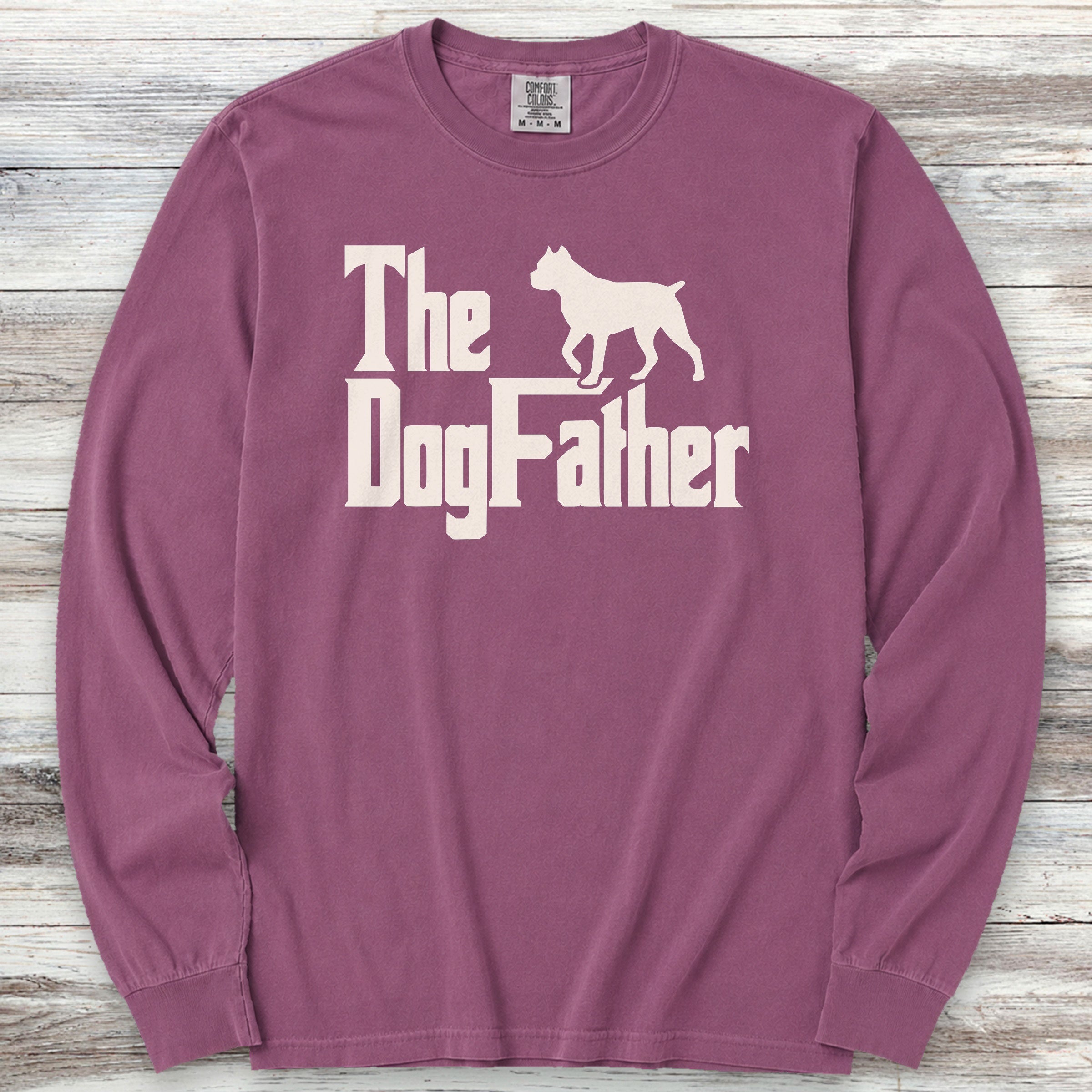 Cane Corso Dog Father Long Sleeve Tee - Berry