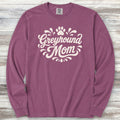 Greyhound Groovy Mom Long Sleeve Tee - Berry