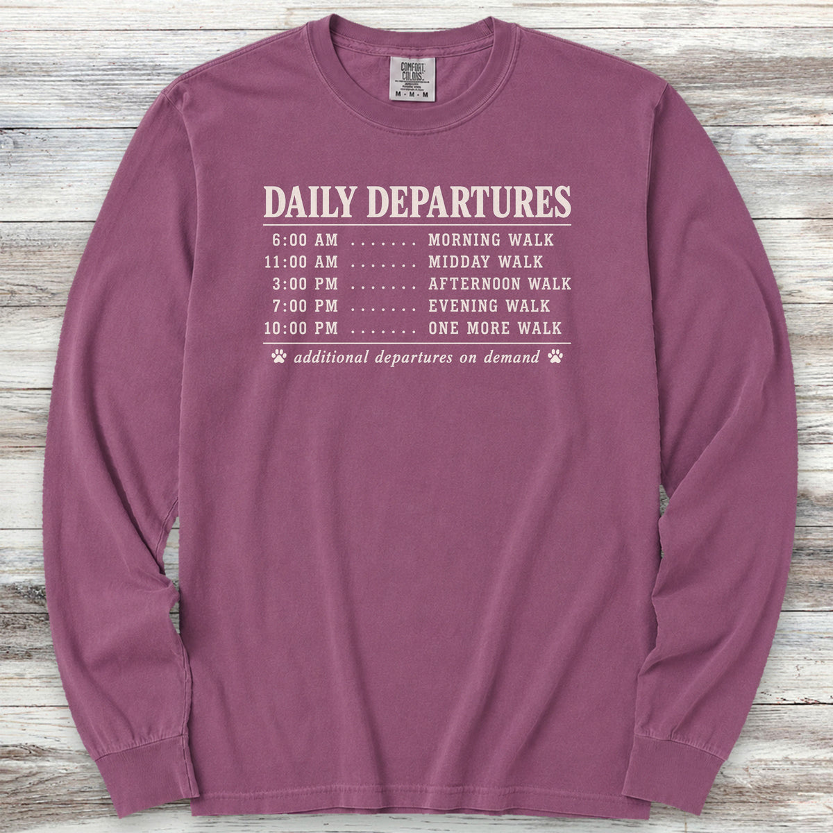 Daily Departures Long Sleeve Tee - Berry