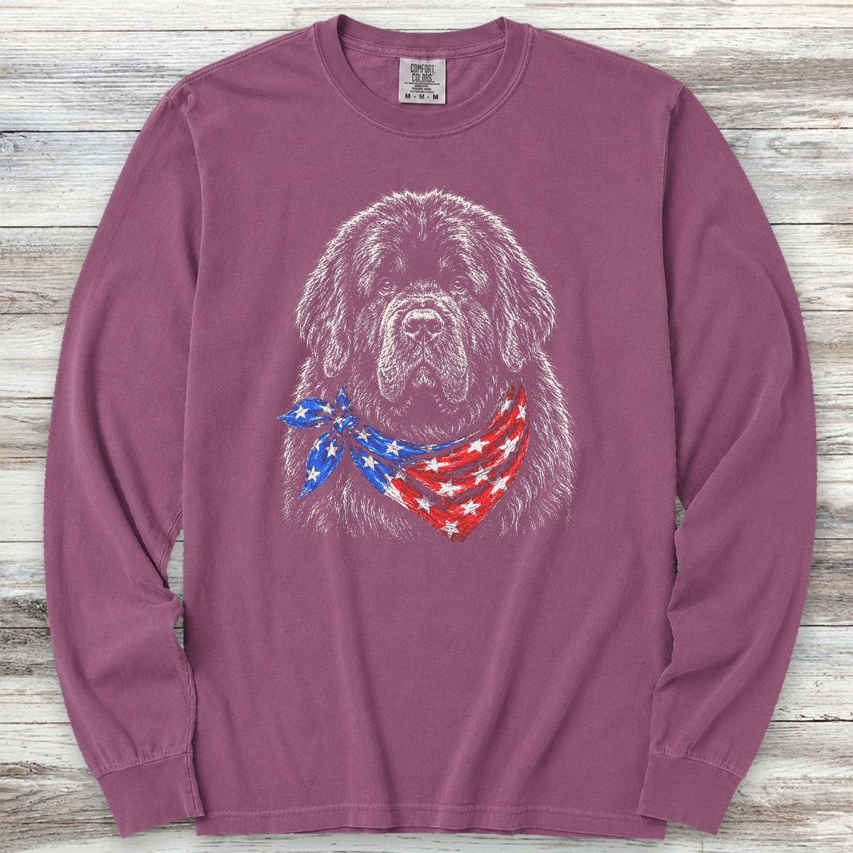 Newfoundland Patriot Long Sleeve Tee - Berry
