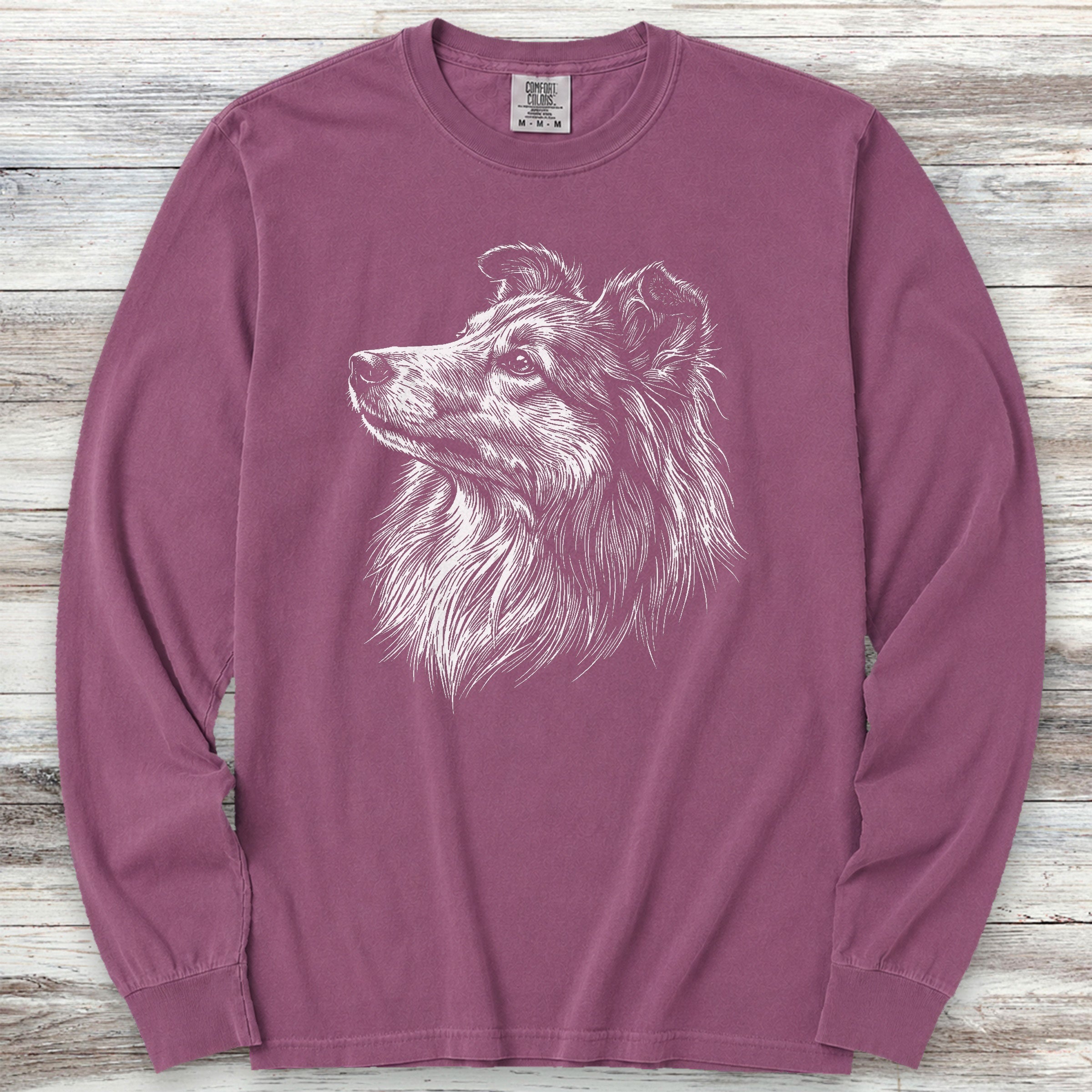 Shetland Sheepdog Loyalty Long Sleeve Tee - Berry