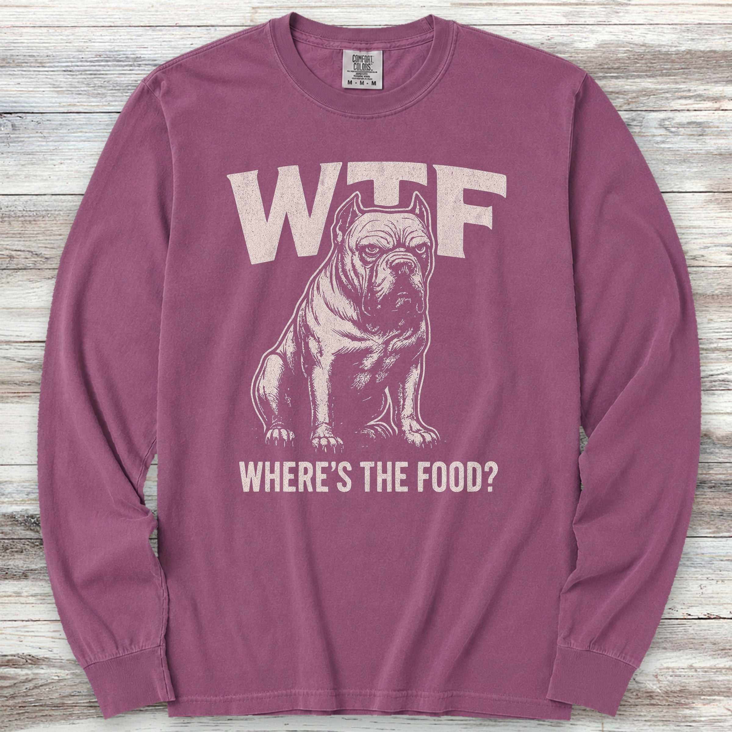 Cane Corso WTF Long Sleeve Tee - Berry