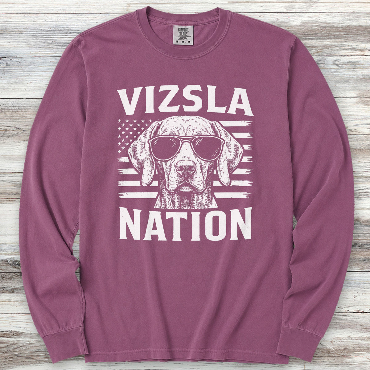 Vizsla Nation Long Sleeve Tee - Berry