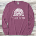 Old English Sheepdog Herd You Long Sleeve Tee - Berry