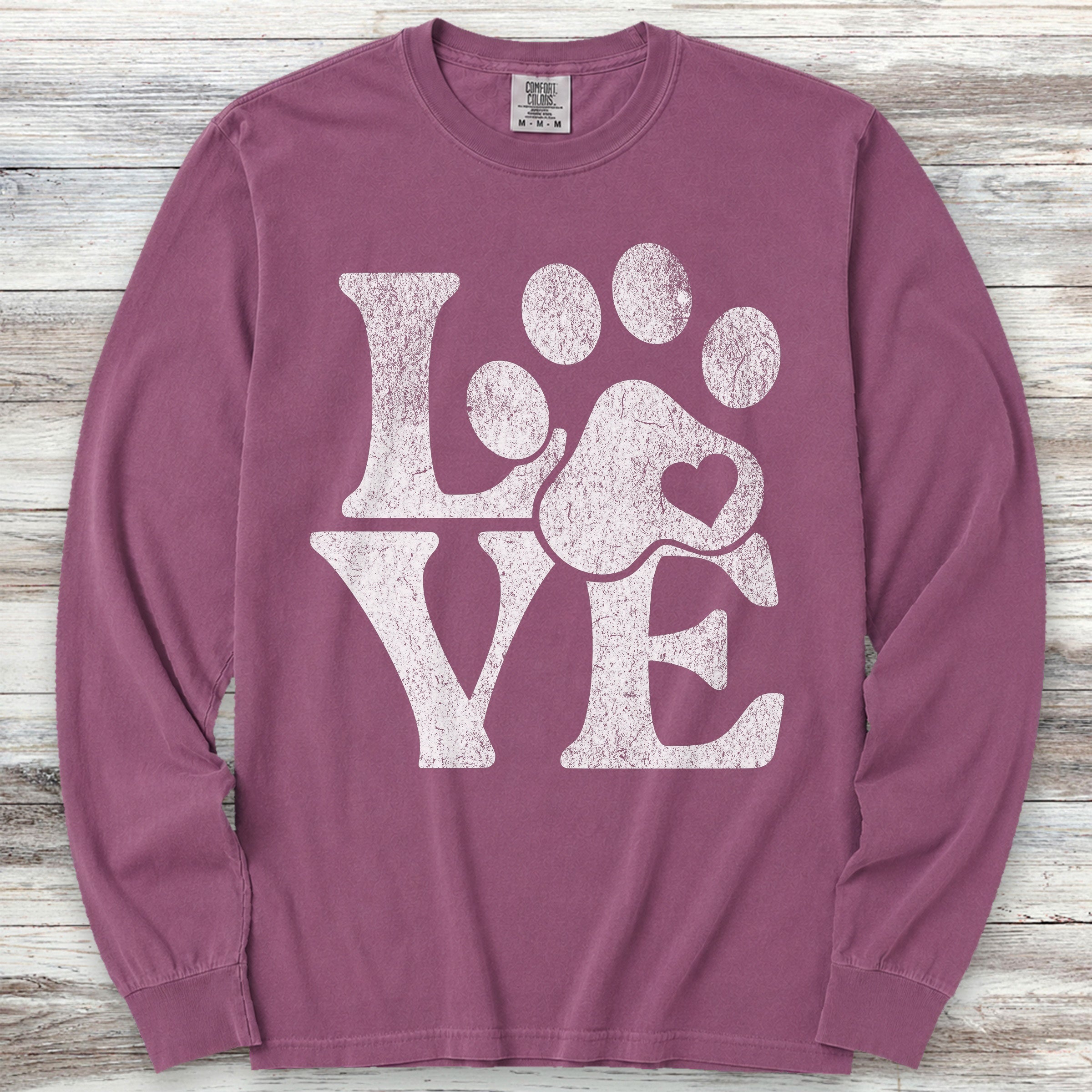 Love Long Sleeve Tee - Berry