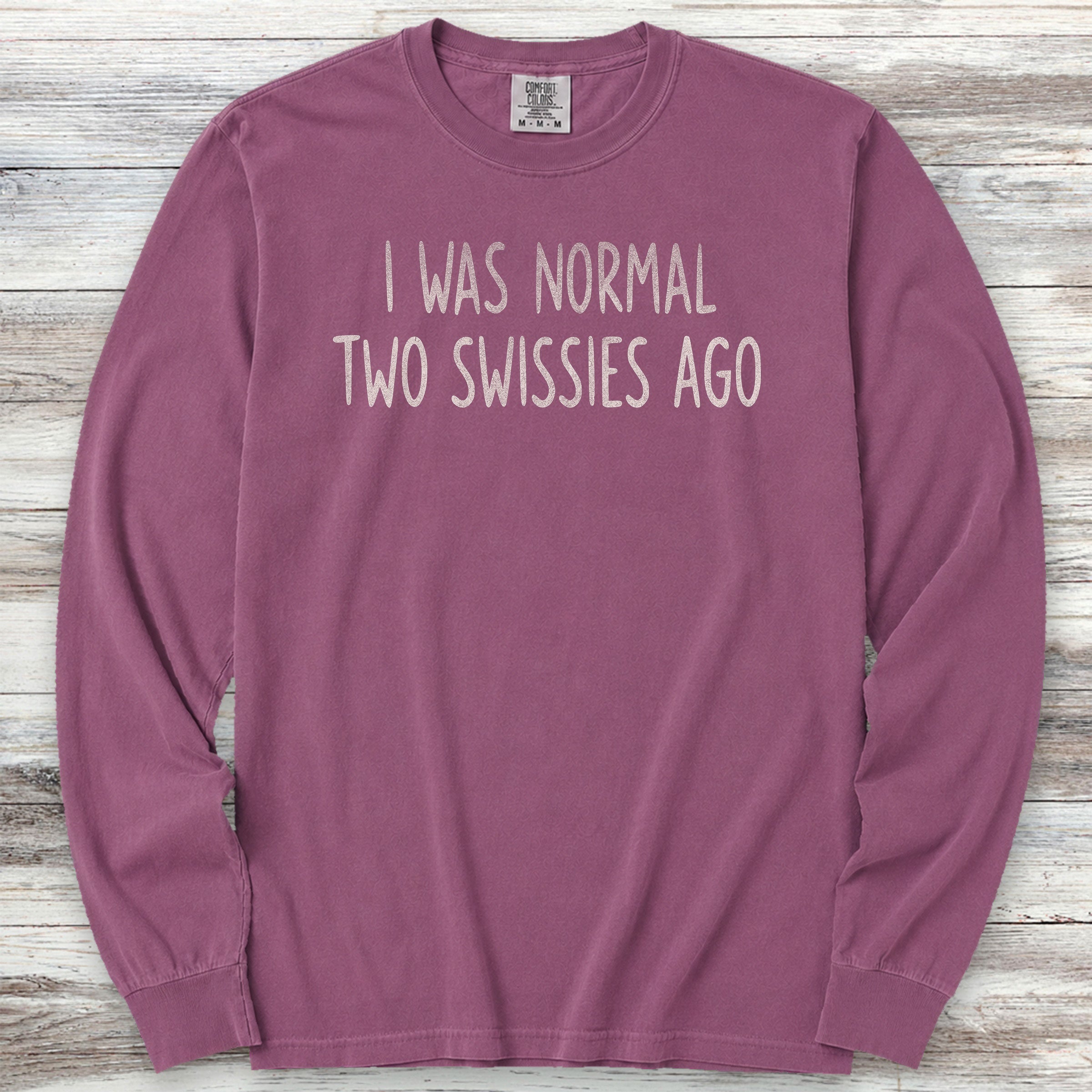 Swiss Mountain Dog Normal Long Sleeve Tee - Berry