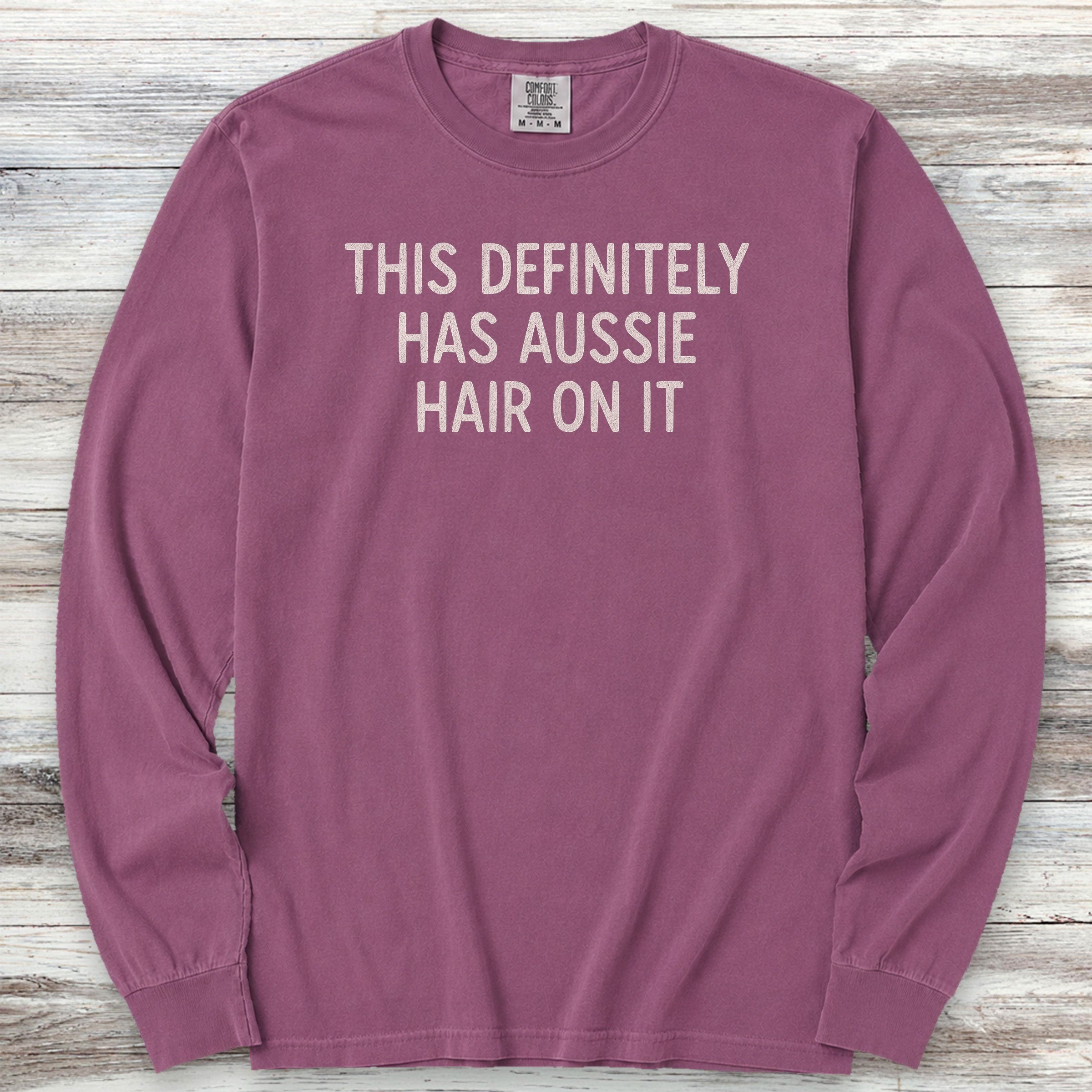 Australian Shepherd Hair Long Sleeve Tee - Berry