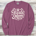 Vizsla Groovy Mom Long Sleeve Tee - Berry