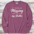 Shetland Sheepdog Find Me Long Sleeve Tee - Berry