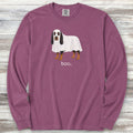 Black and Tan Coonhound Boo Long Sleeve Tee - Berry