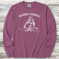 Be Kind to Animals Long Sleeve Tee - Berry