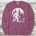 Bernese Mountain Dog Bigfoot Long Sleeve Tee - Berry