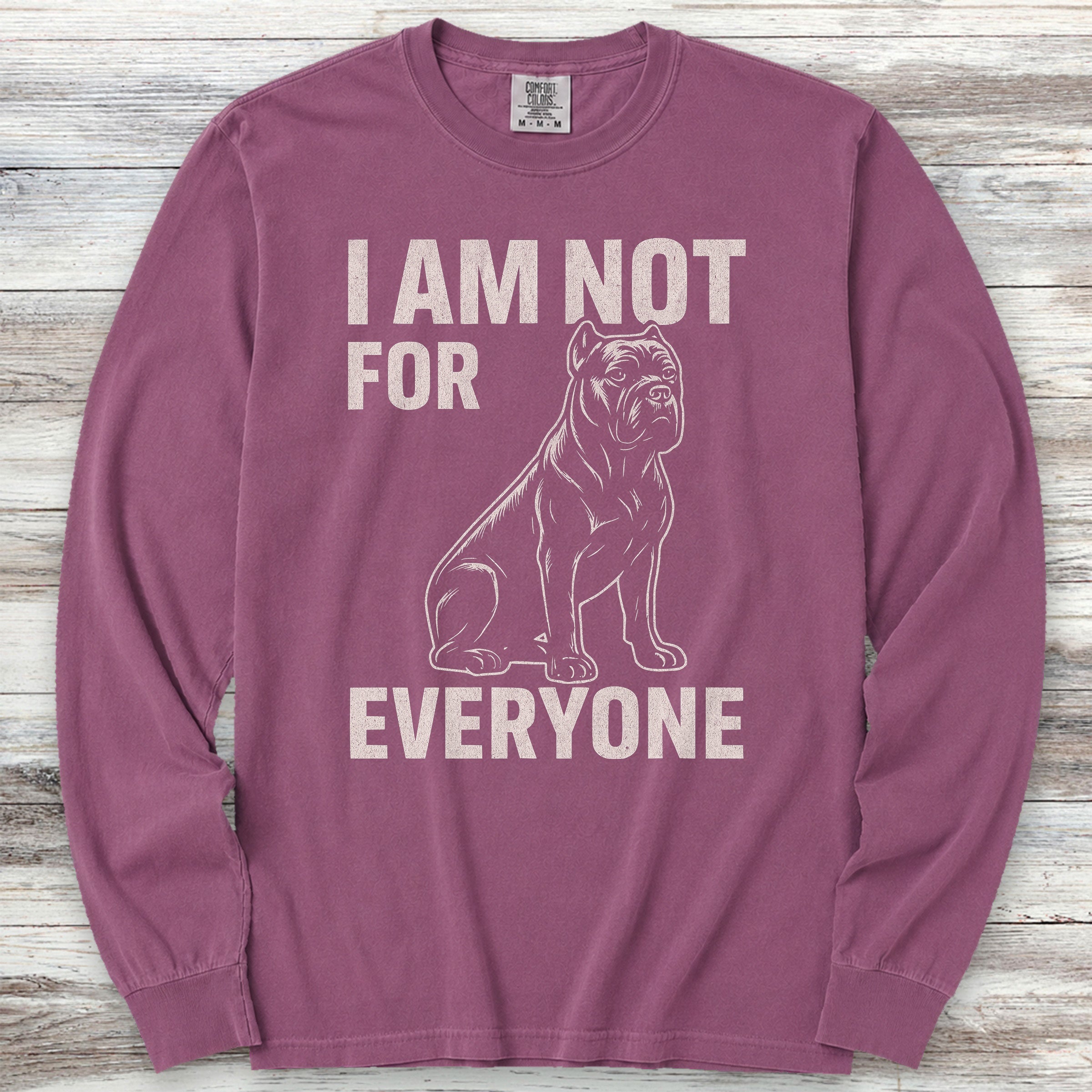 Cane Corso Not 4 Everyone Long Sleeve Tee - Berry