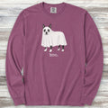 Boston Terrier Boo Long Sleeve Tee - Berry