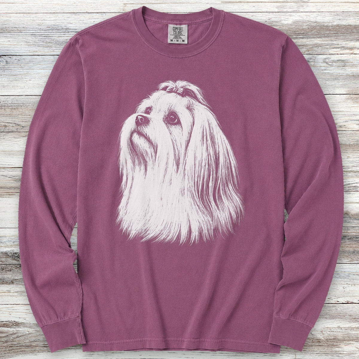 Maltese Loyalty Long Sleeve Tee - Berry