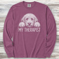 Doodle Therapist Long Sleeve Tee - Berry