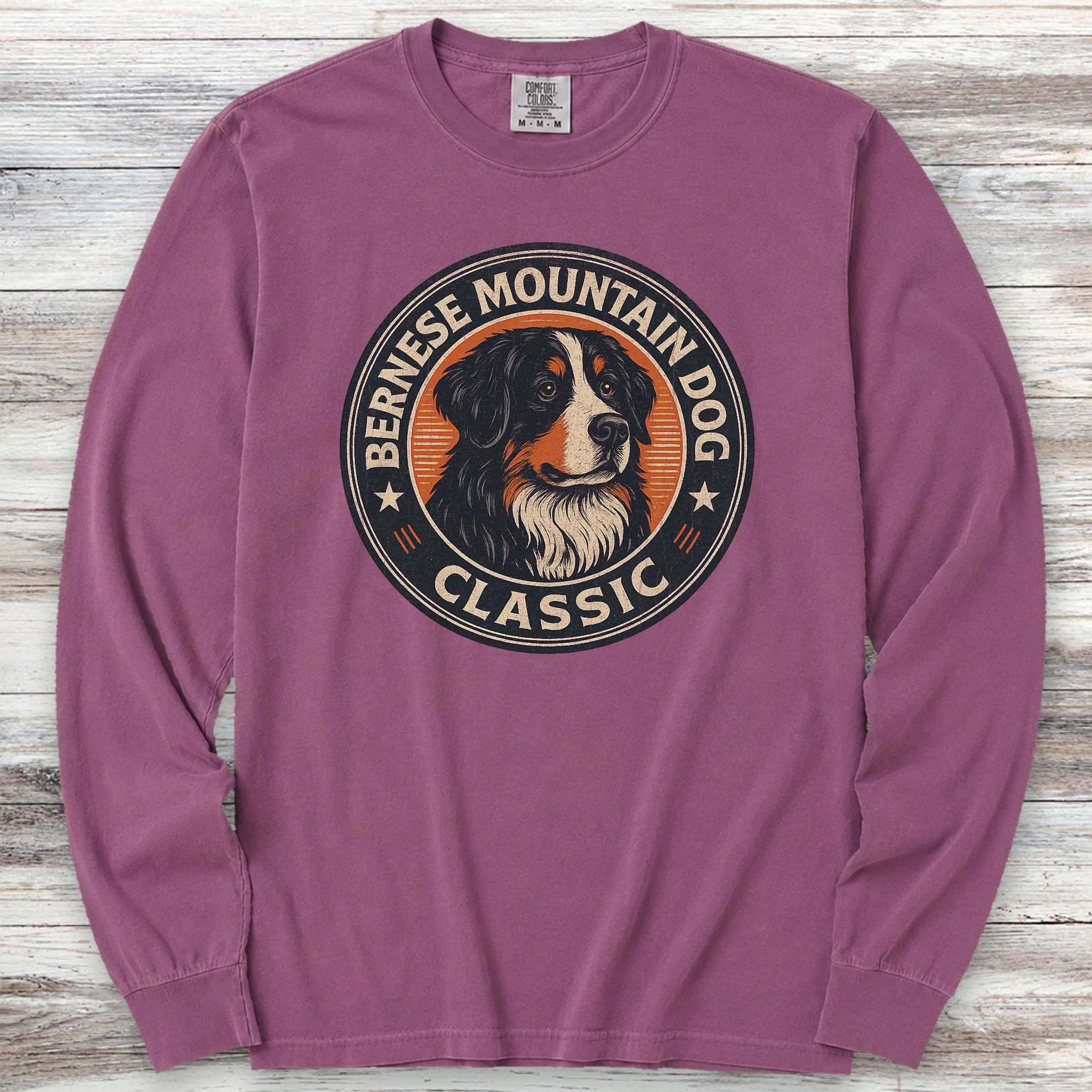 Bernese Mountain Dog Classic Long Sleeve Tee - Berry