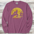 Rough Collie Halloween Moon Long Sleeve Tee - Berry