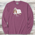 Basset Hound Boo Long Sleeve Tee - Berry