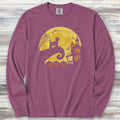 West Highland Halloween Moon Long Sleeve Tee - Berry