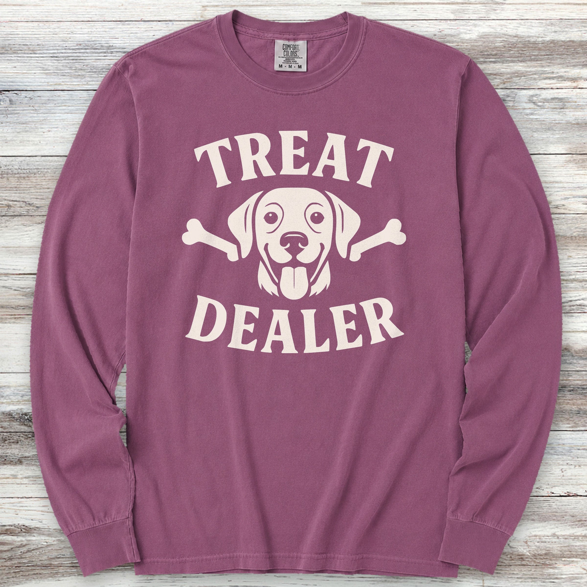 Treat Dealer Bones Long Sleeve Tee - Berry