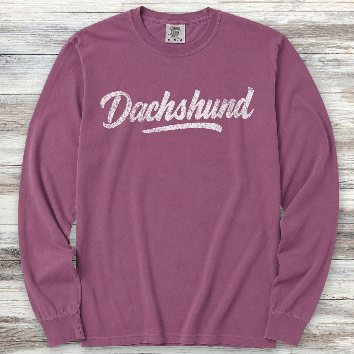 Dachshund Team Long Sleeve Tee - Berry