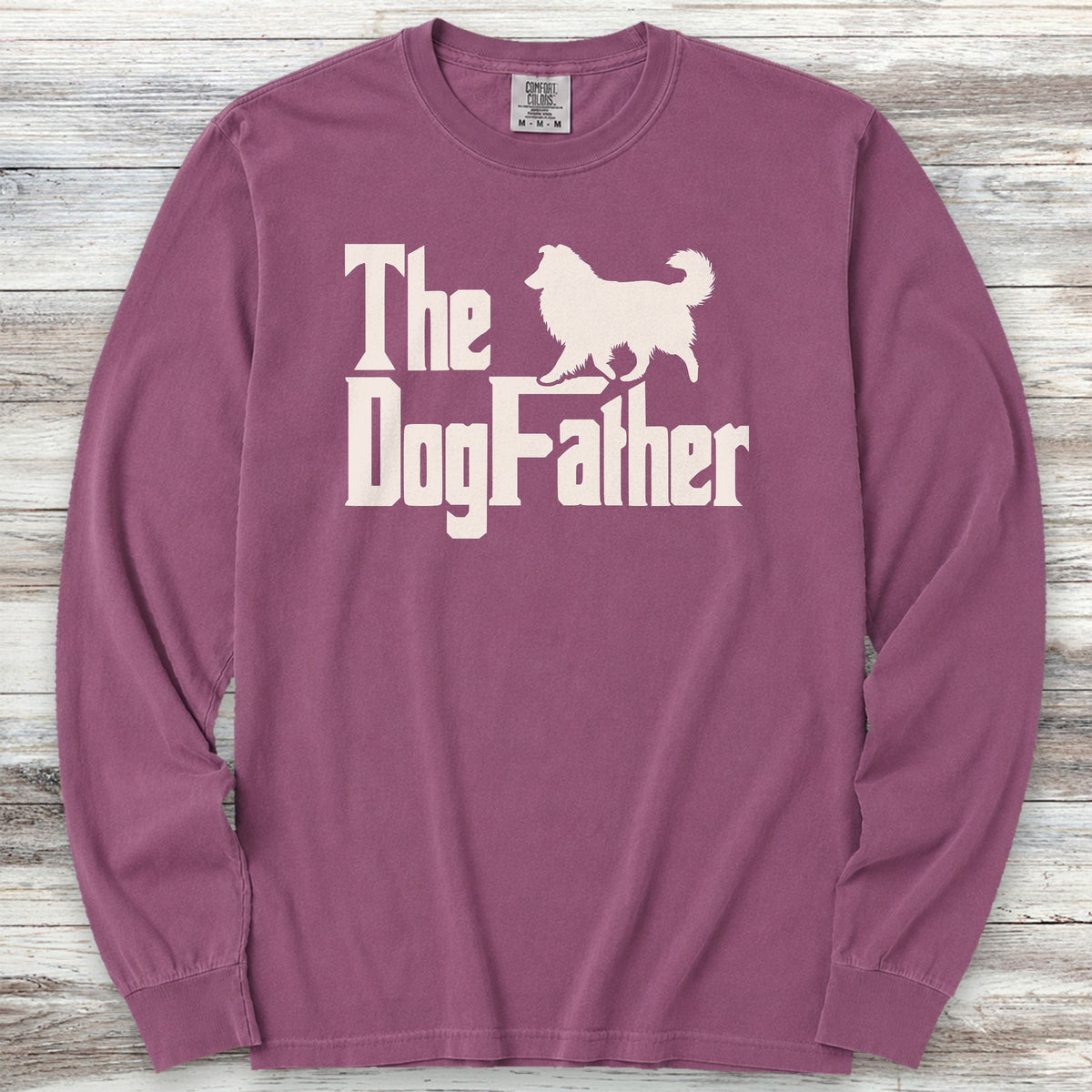 Shetland Sheepdog Dog Father Long Sleeve Tee - Berry