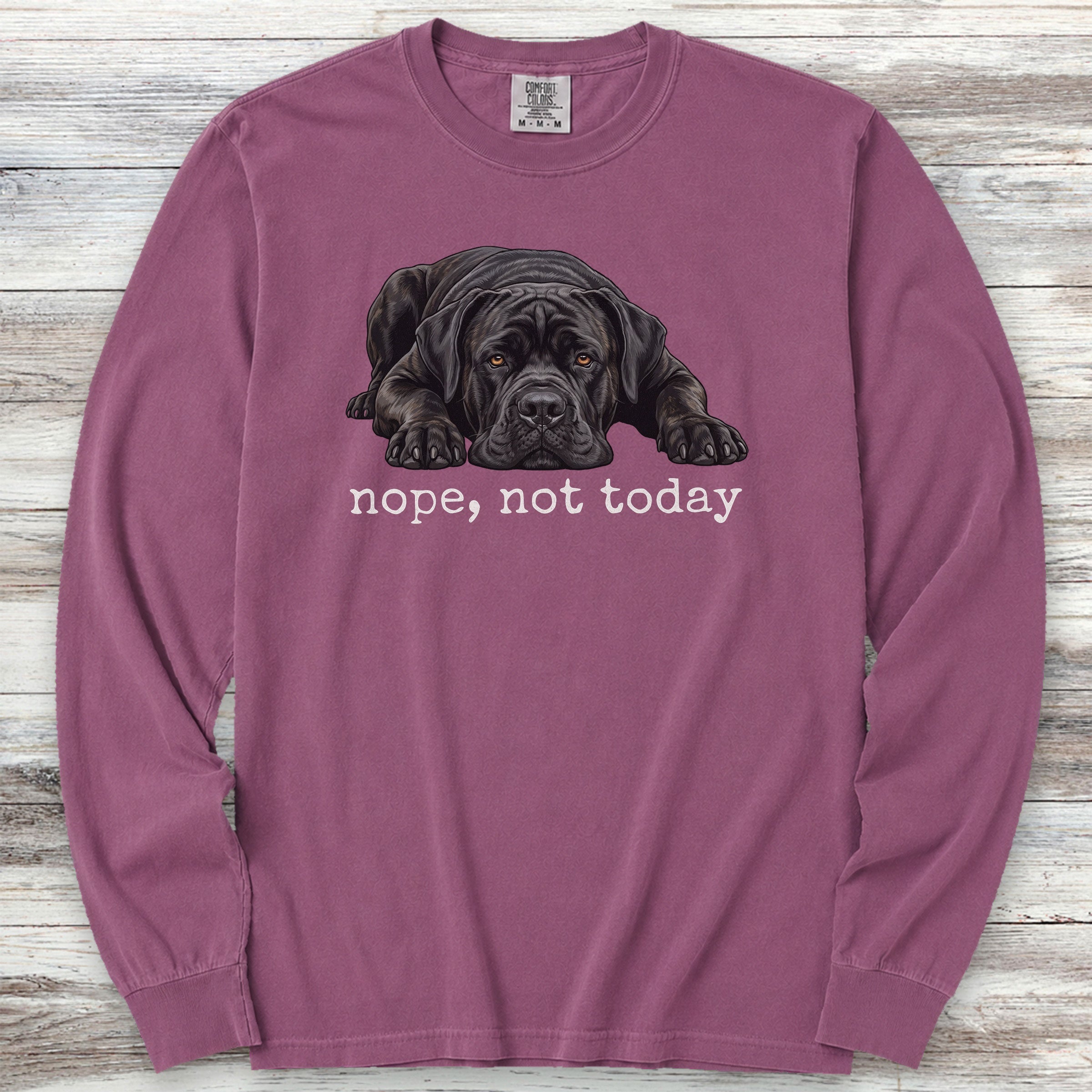 Cane Corso Nope Long Sleeve Tee - Berry