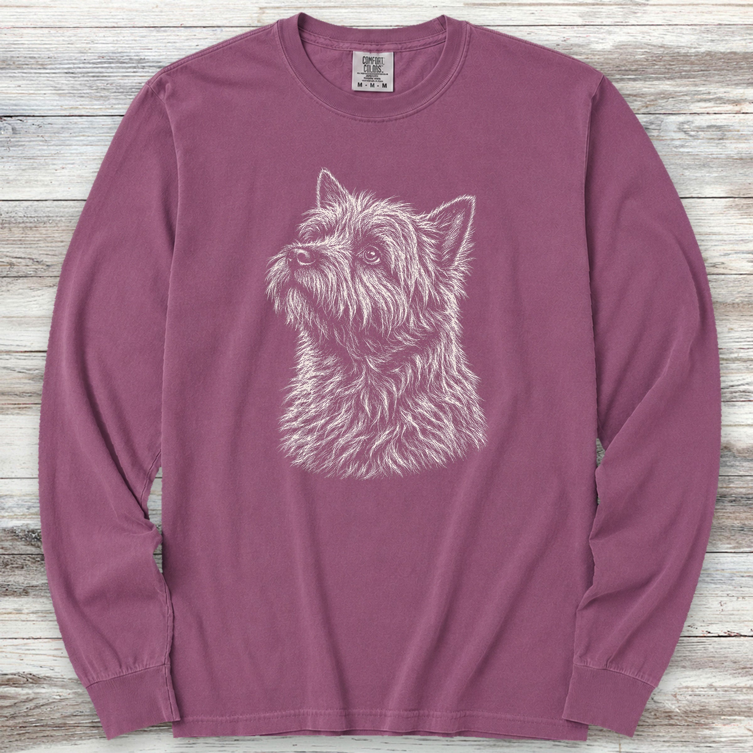Cairn Terrier Loyalty Long Sleeve Tee - Berry