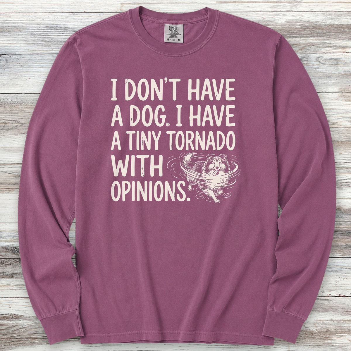 Shetland Sheepdog Tornado Long Sleeve Tee - Berry