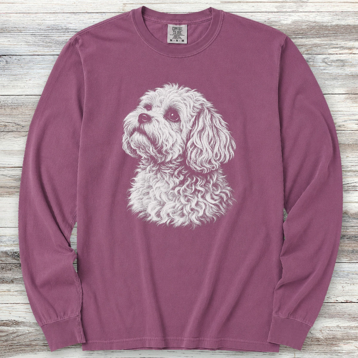 Maltipoo Loyalty Long Sleeve Tee - Berry